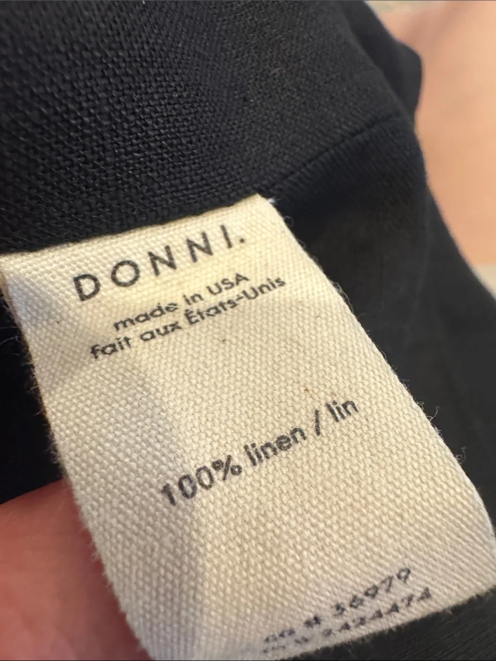 Donni Linen Vest in Jet Black small - Picture 5 of 5